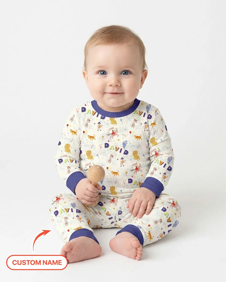 Zweiteiliges Langarm-Pyjama-Set mit Sommerfrüchten