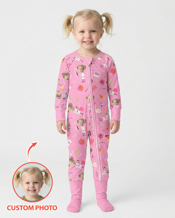 Gerippte Babykleidung mit individuellem Foto - Weich &amp; Skizzenhaft