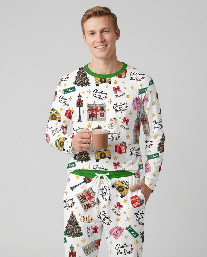 Christmas In NYC Bamboo Men's Pajama Set