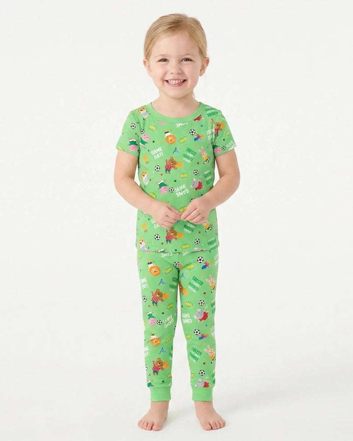 Zweiteiliges, kurzärmliges Pyjama-Set mit Marienkäfern