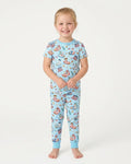 250 America Patriotic Goose Family Matching Bamboo Two Piece Short Sleeve Pajama Set