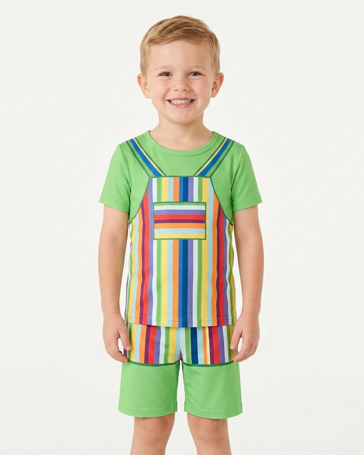 Schlafanzug-Set zweiteilig, kurze Ärmel, kurze Hose, Bambus