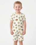 Texas Alphabet Bamboo Two Piece Short Sleeve Shorts Pajama Set