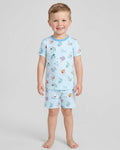 Schlafanzug-Set zweiteilig, kurze Ärmel, kurze Hose, Bambus