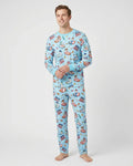 250 America Patriotic Goose Family Matching Bamboo Men's Pajama Set