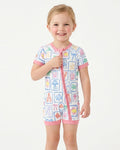 Coastal Treasures Family Matching Bamboo Shorty Zippy