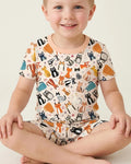 Template Zweiteiliges Pyjama-Set mit kurzen Ärmeln und Shorts