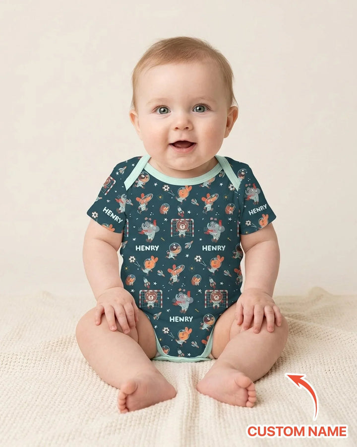 Gerippte Babykleidung mit individuellem Foto - Weich &amp; Skizzenhaft