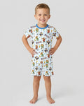 Schlafanzug-Set zweiteilig, kurze Ärmel, kurze Hose, Bambus