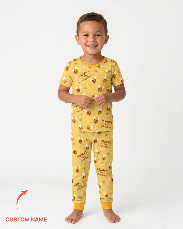 Zweiteiliges, kurzärmliges Pyjama-Set mit Marienkäfern