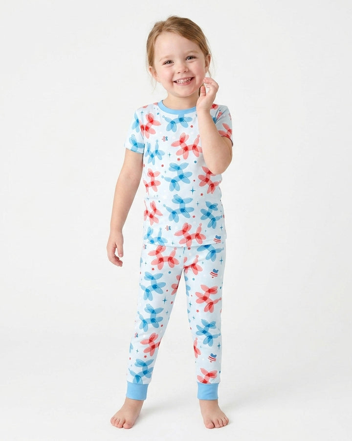 Zweiteiliges, kurzärmliges Pyjama-Set mit Marienkäfern