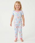 Coastal Treasures Family Matching Bamboo Two Piece Short Sleeve Pajama Set