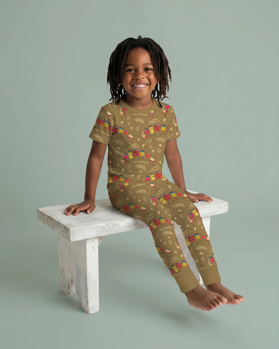 Zweiteiliges, kurzärmliges Pyjama-Set mit Marienkäfern