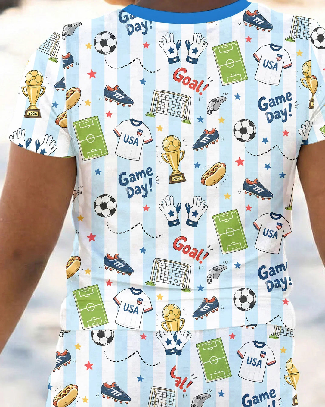 Zweiteiliges, kurzärmliges Pyjama-Set mit Marienkäfern