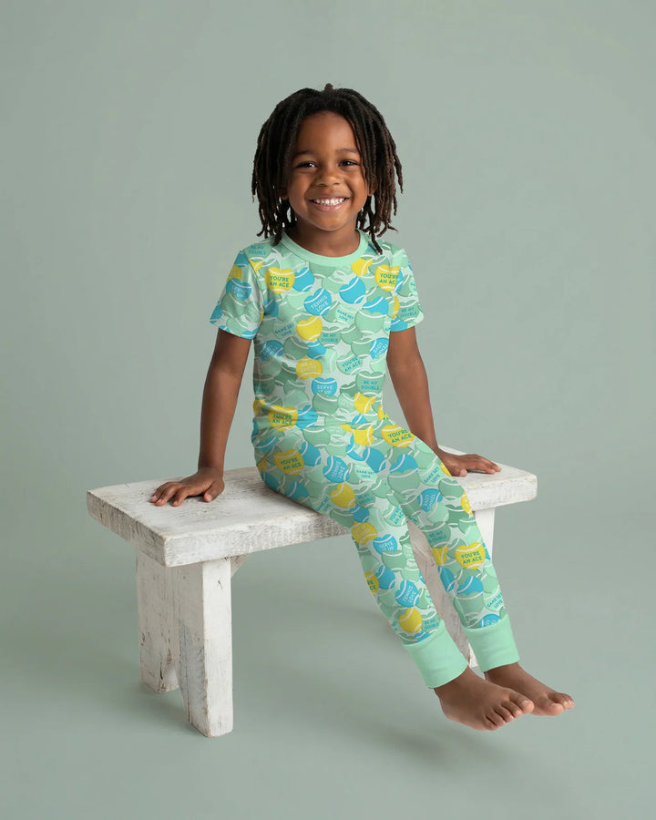 Zweiteiliges, kurzärmliges Pyjama-Set mit Marienkäfern