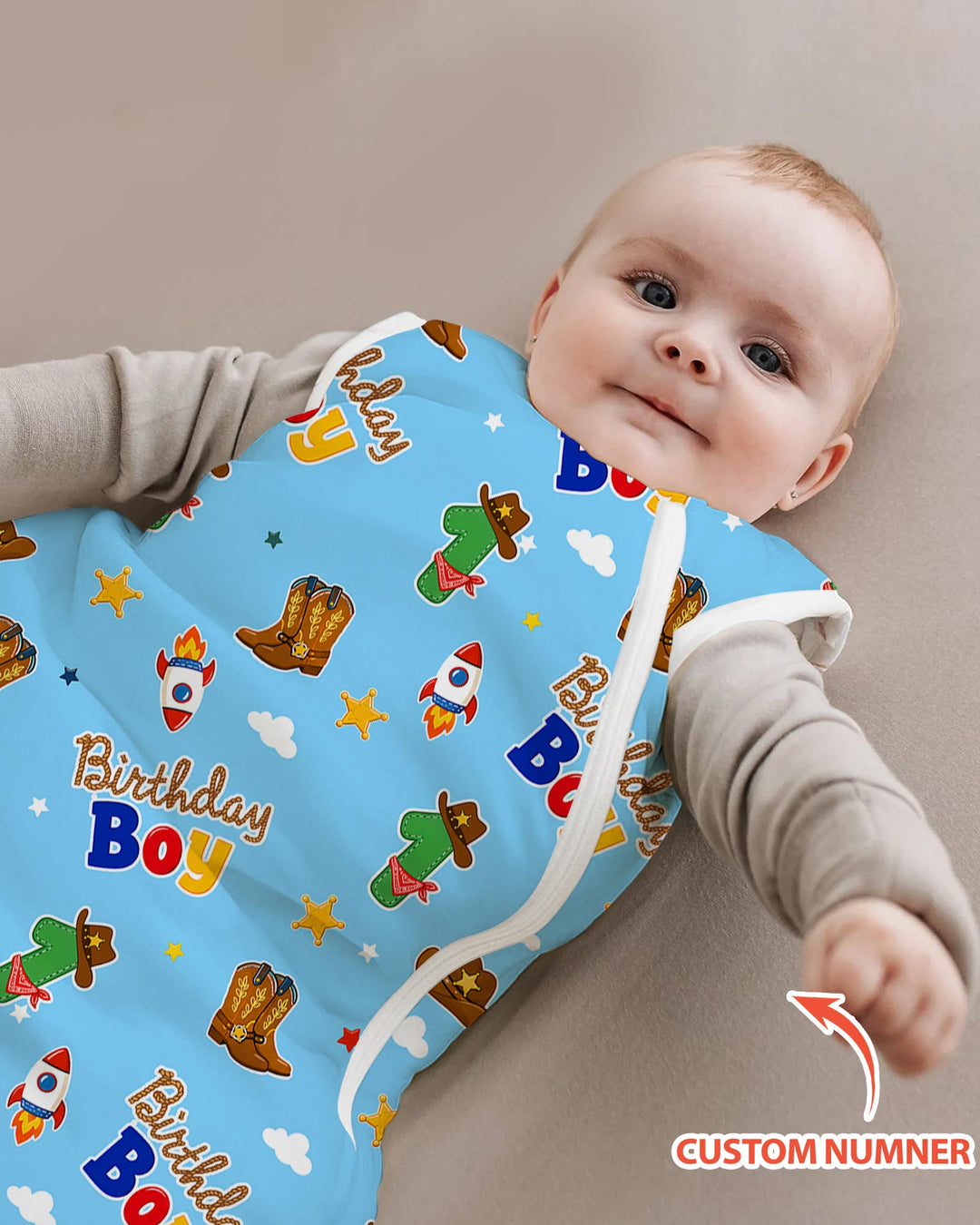 Schlafsack aus Bambus-Musselin – personalisierbar