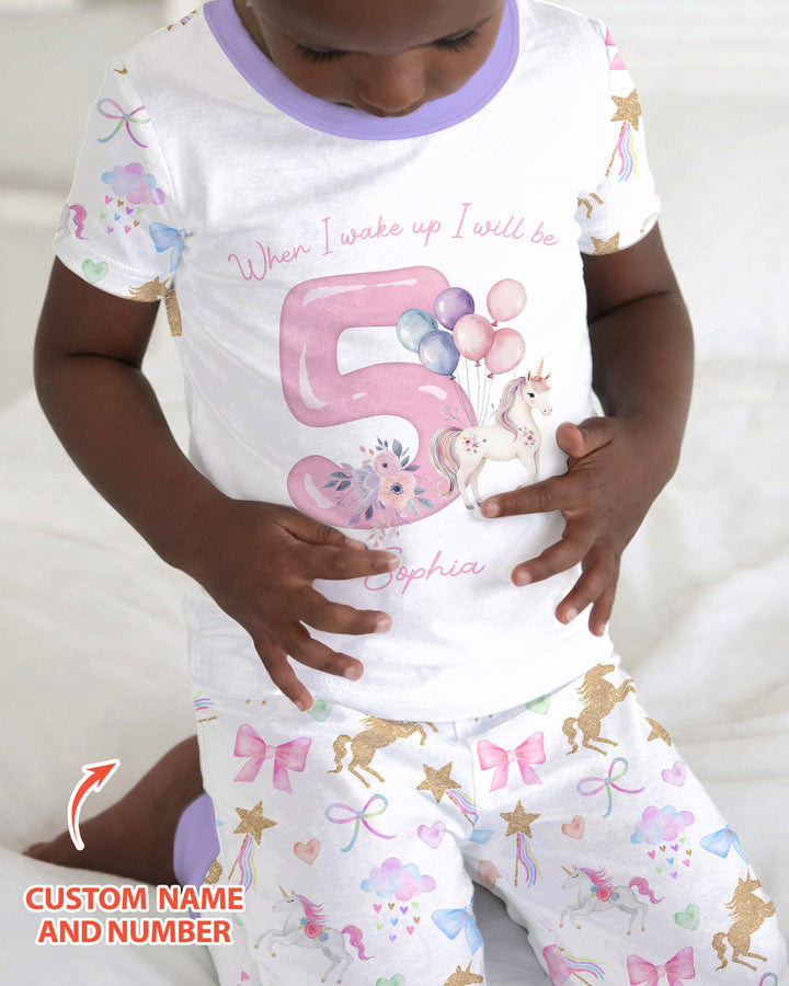 Zweiteiliges, kurzärmliges Pyjama-Set mit Marienkäfern