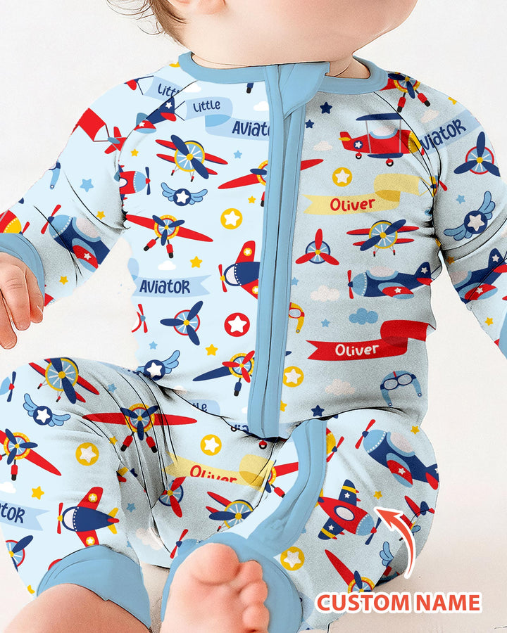 Our Little Aviator Custom Name Bamboo Convertible Zippy
