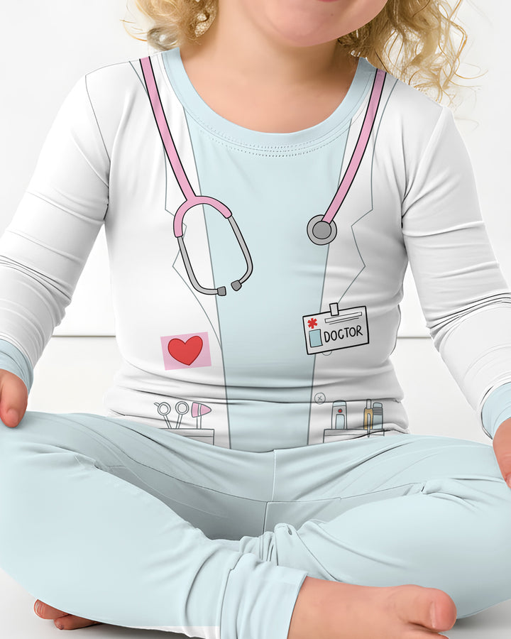 Zweiteiliges Langarm-Pyjama-Set mit Sommerfrüchten