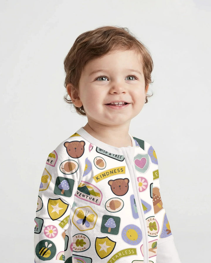 Gerippte Babykleidung mit individuellem Foto - Weich &amp; Skizzenhaft