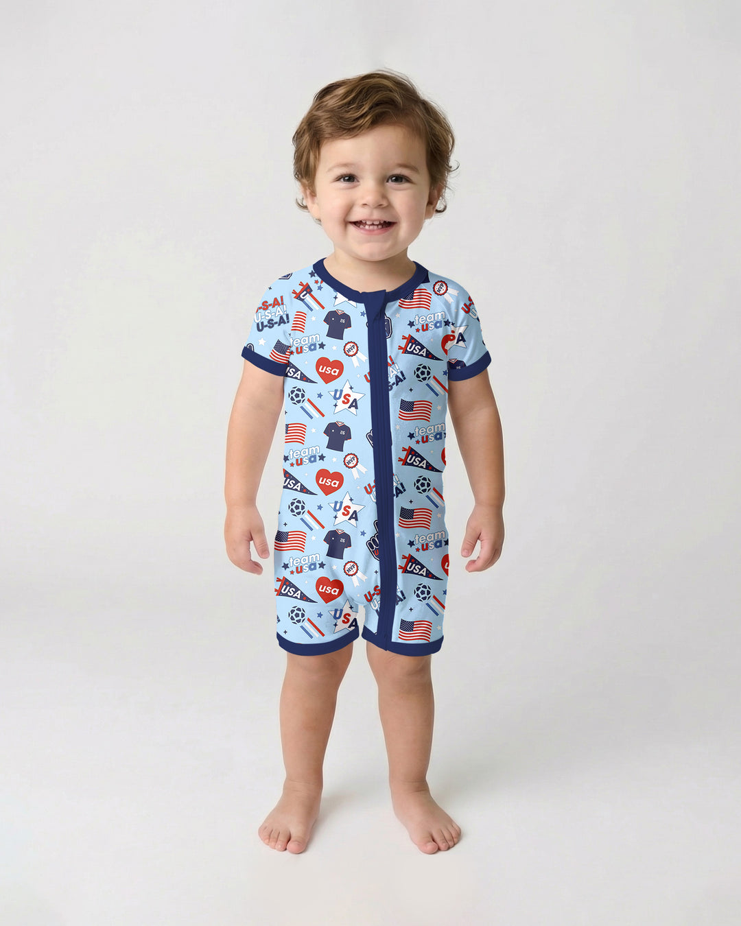 Soccer Party Team USA Bamboo Shorty Zippy