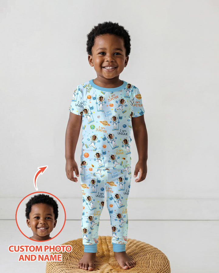 Schlafanzug-Set zweiteilig, kurze Ärmel, kurze Hose, Bambus