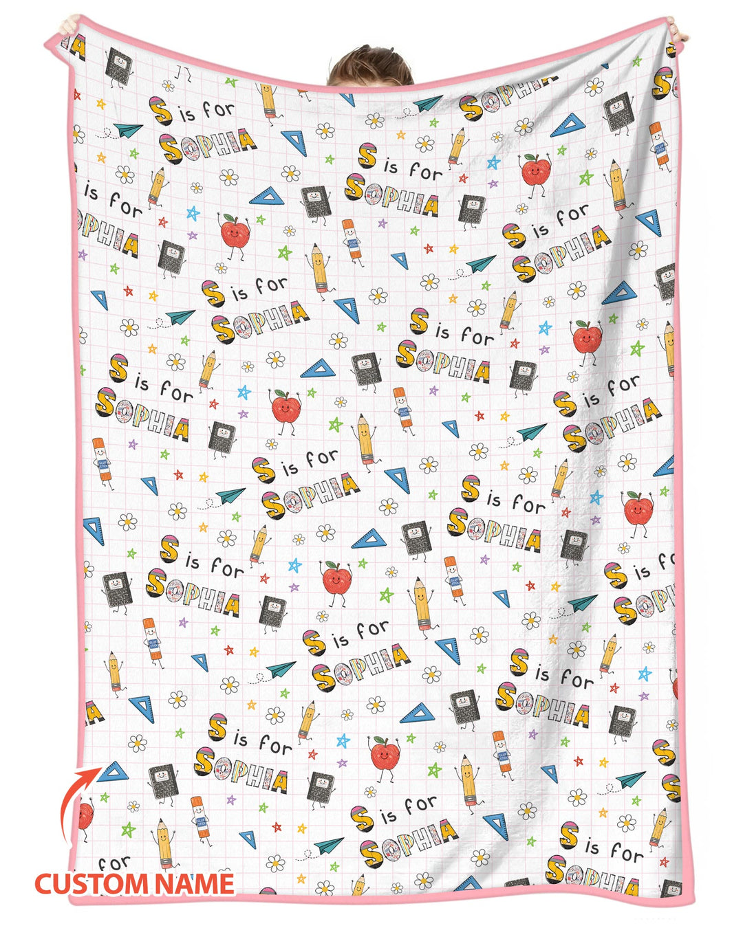 Personalized Back To School Bamboo Blanket