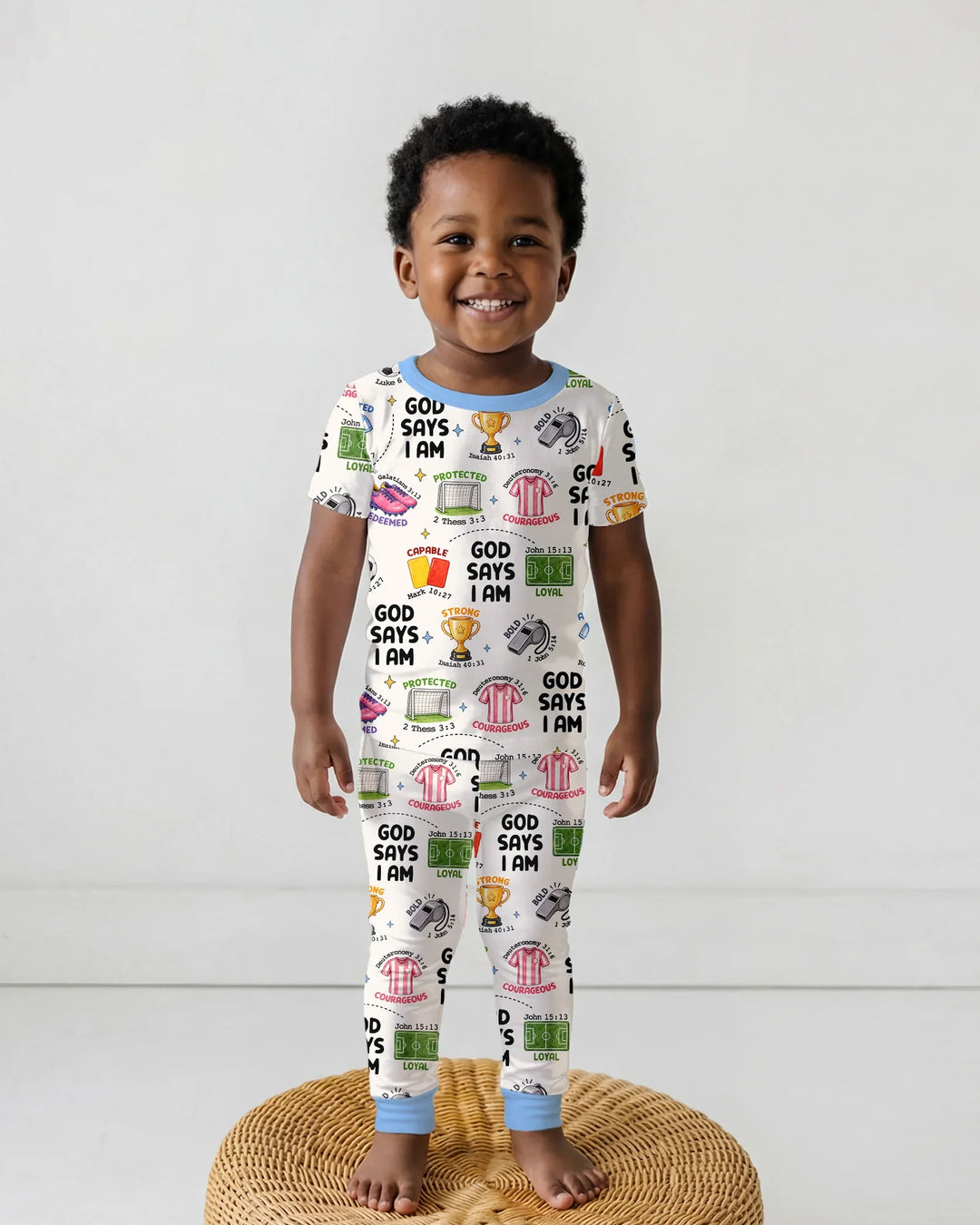Zweiteiliges, kurzärmliges Pyjama-Set mit Marienkäfern