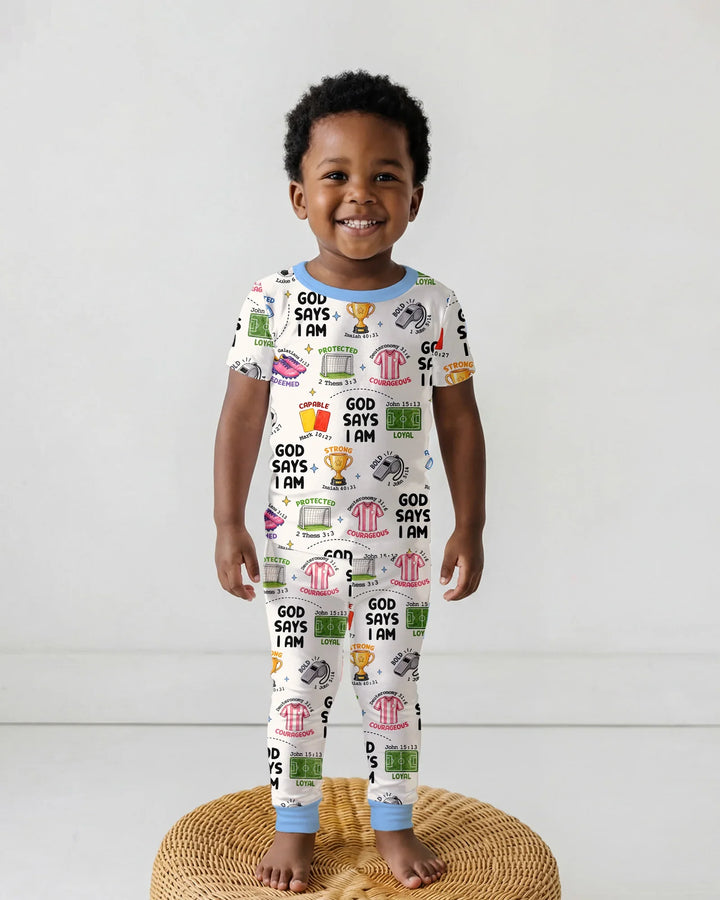 Zweiteiliges, kurzärmliges Pyjama-Set mit Marienkäfern