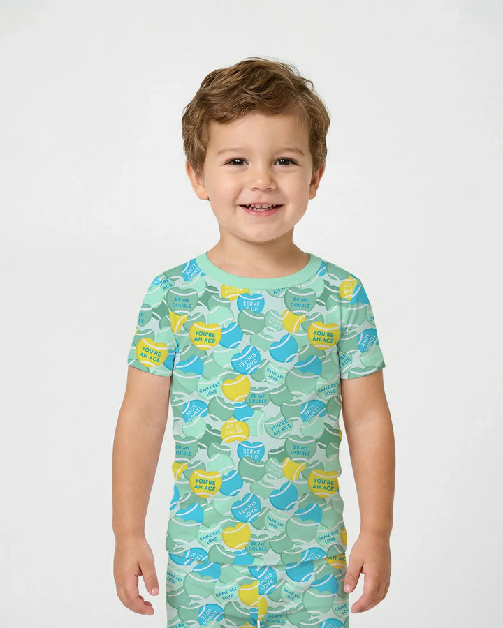 Zweiteiliges, kurzärmliges Pyjama-Set mit Marienkäfern