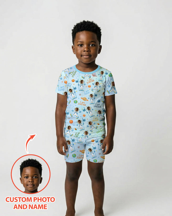 Zweiteiliges, kurzärmliges Pyjama-Set mit Marienkäfern