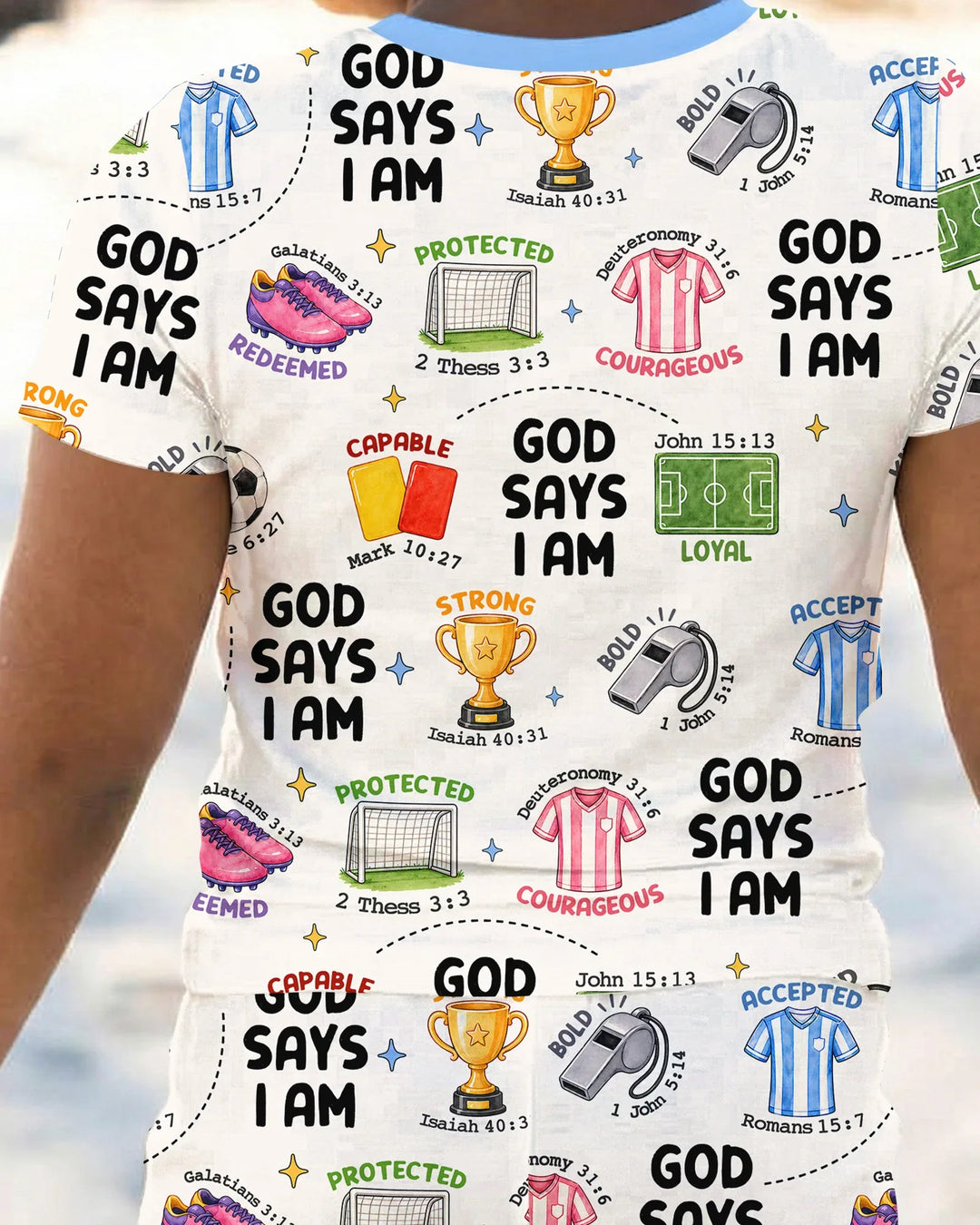 Zweiteiliges, kurzärmliges Pyjama-Set mit Marienkäfern