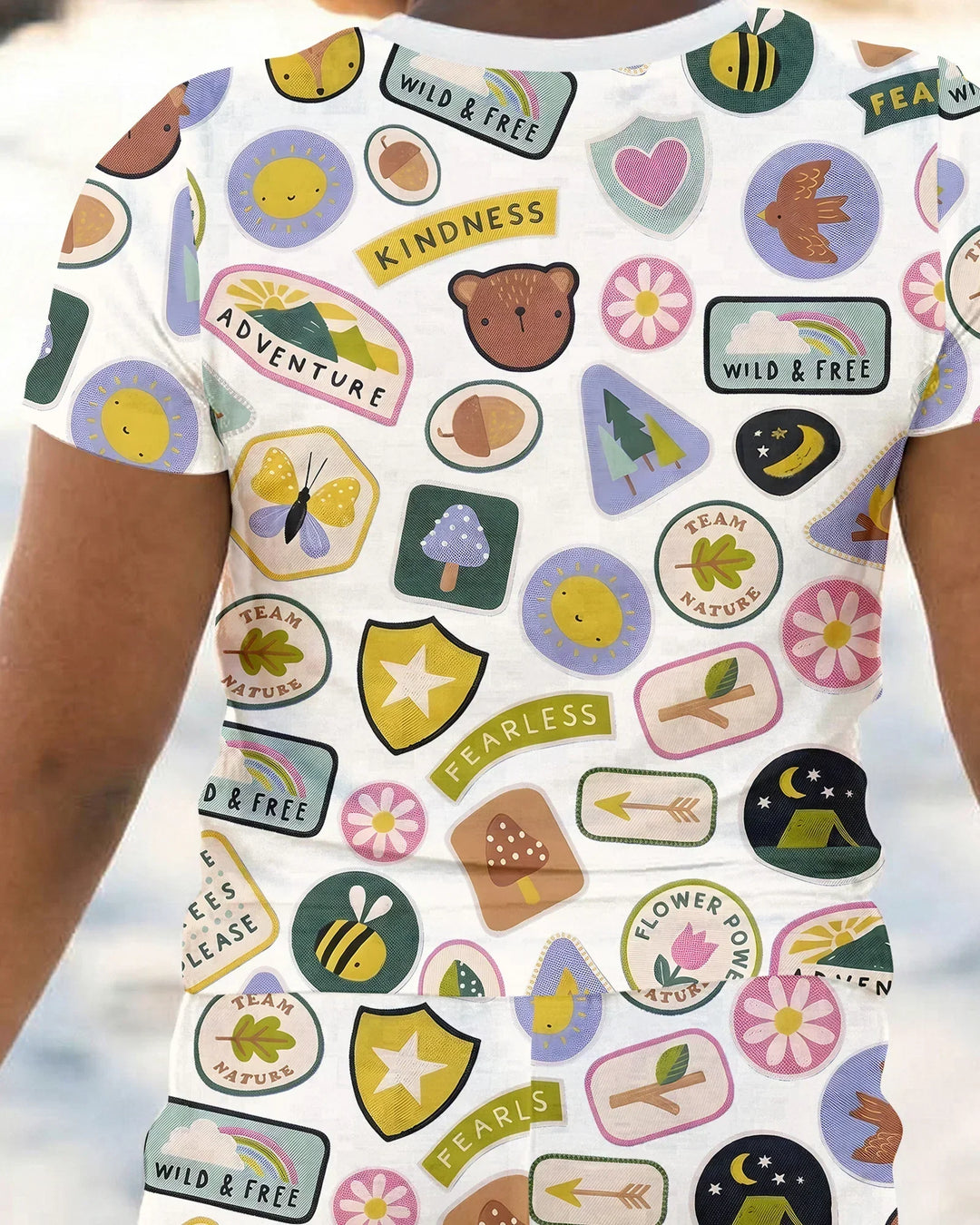Zweiteiliges, kurzärmliges Pyjama-Set mit Marienkäfern