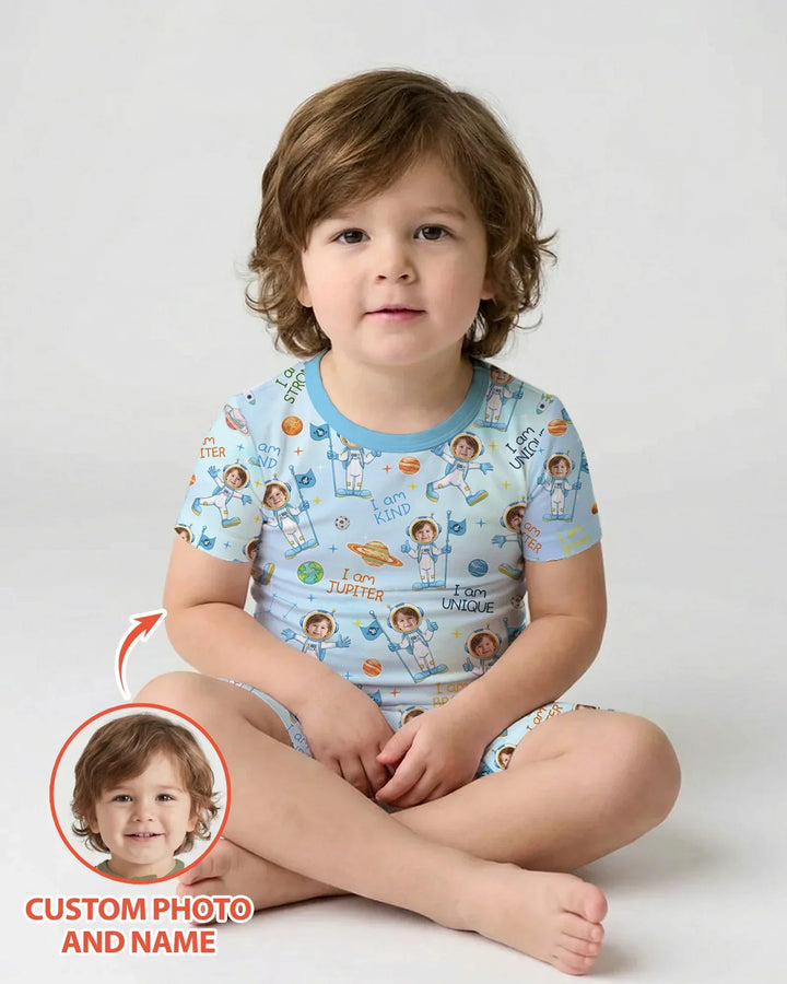 Zweiteiliges, kurzärmliges Pyjama-Set mit Marienkäfern