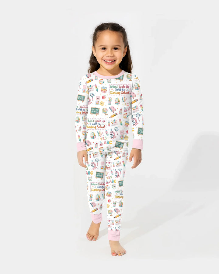 Zweiteiliges Langarm-Pyjama-Set mit Sommerfrüchten