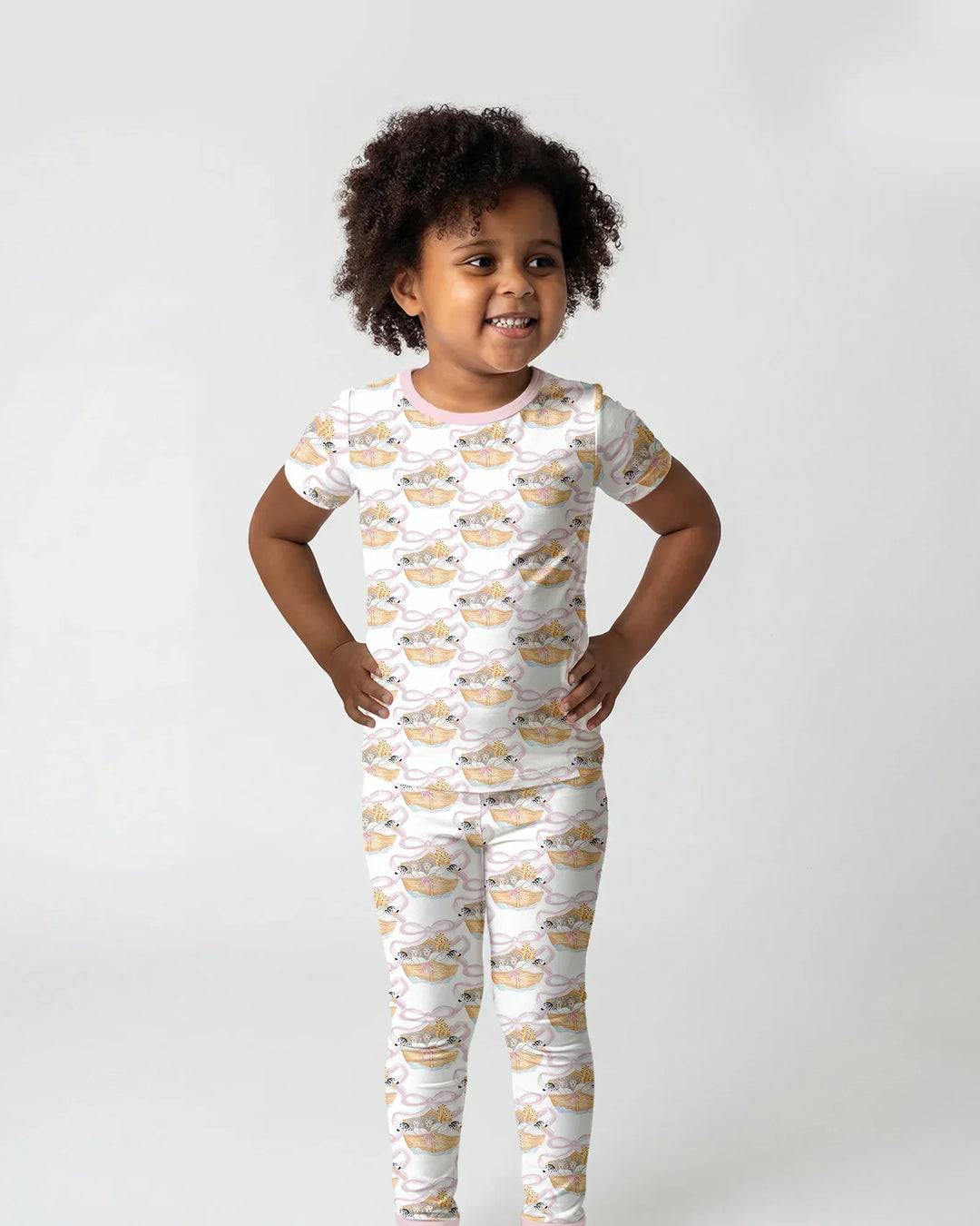 Noah's Ark Bamboo Two Piece Short Sleeve Pajama Set