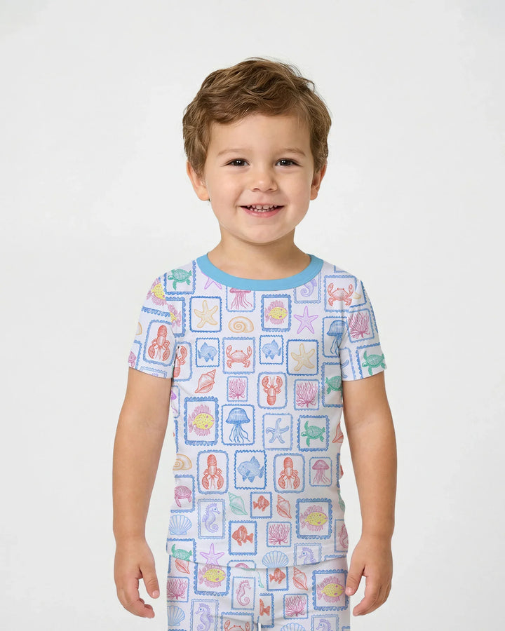 Zweiteiliges, kurzärmliges Pyjama-Set mit Marienkäfern