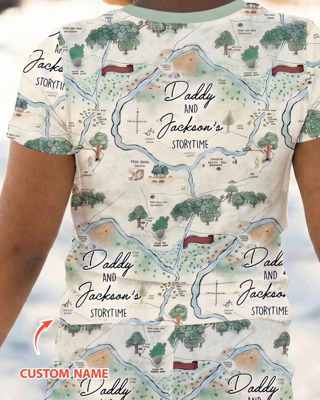 Mommy Daddy And Me Bedtime Story Family Matching Bamboo Two Piece Short Sleeve Pajama Set