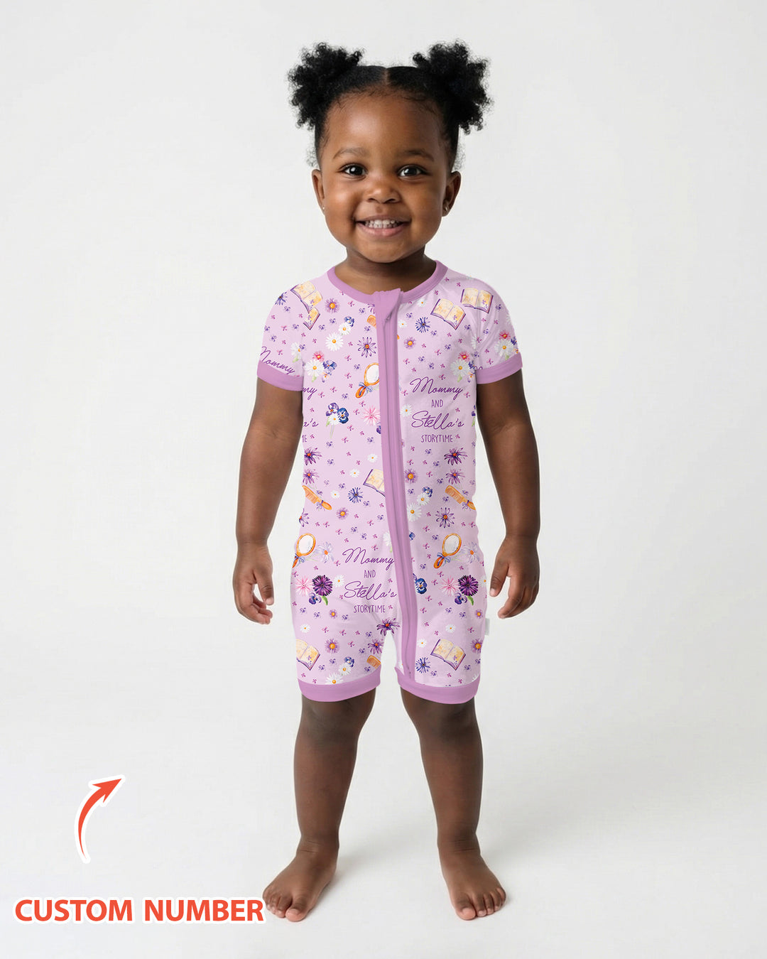 Mommy Daddy And Me Bedtime Story Family Matching Bamboo Shorty Zippy