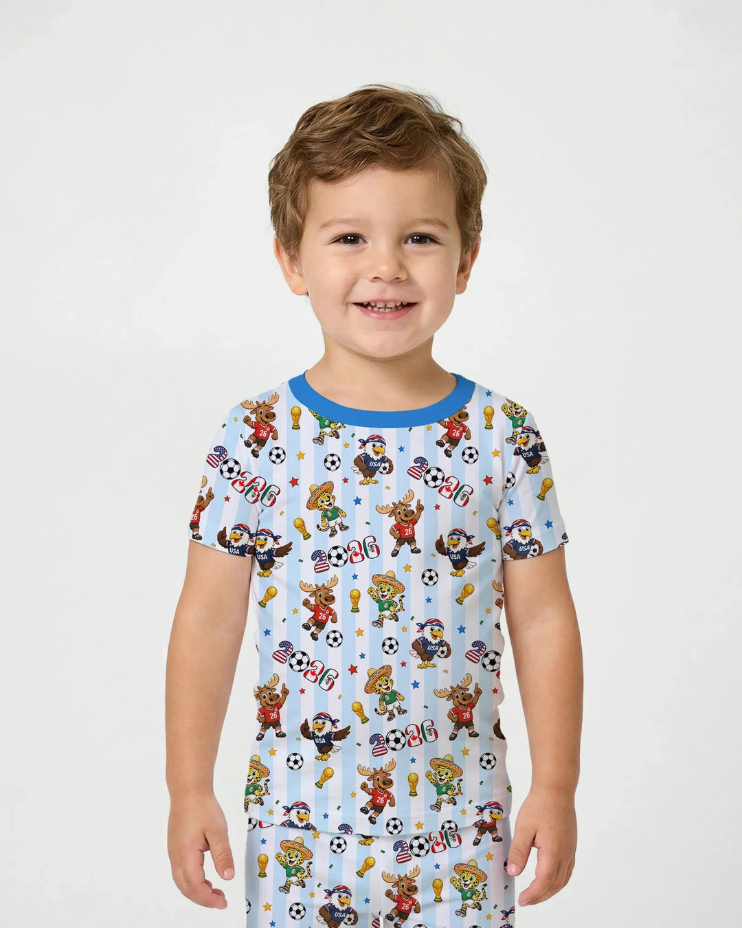 Zweiteiliges, kurzärmliges Pyjama-Set mit Marienkäfern
