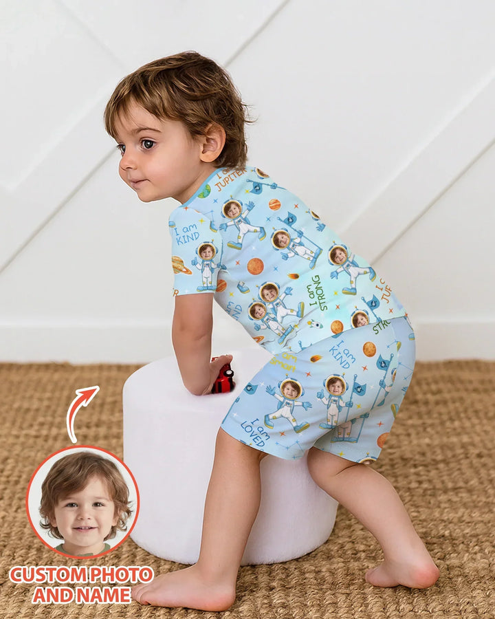 Zweiteiliges, kurzärmliges Pyjama-Set mit Marienkäfern