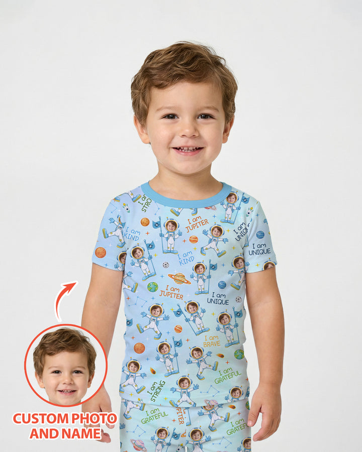 Schlafanzug-Set zweiteilig, kurze Ärmel, kurze Hose, Bambus