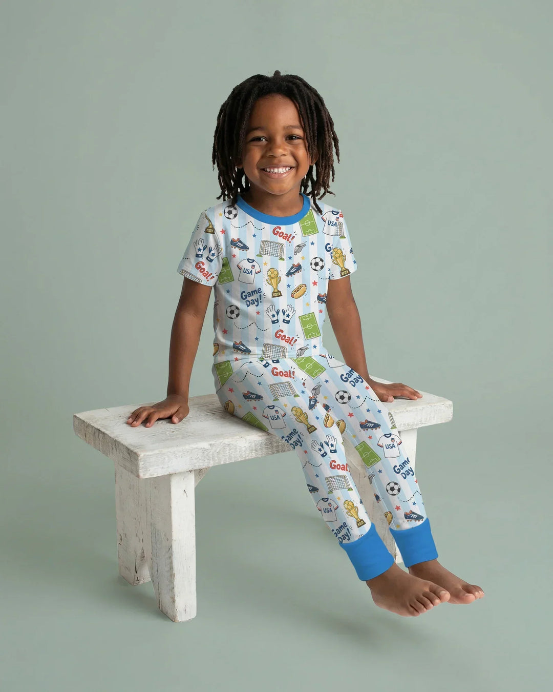 Zweiteiliges, kurzärmliges Pyjama-Set mit Marienkäfern