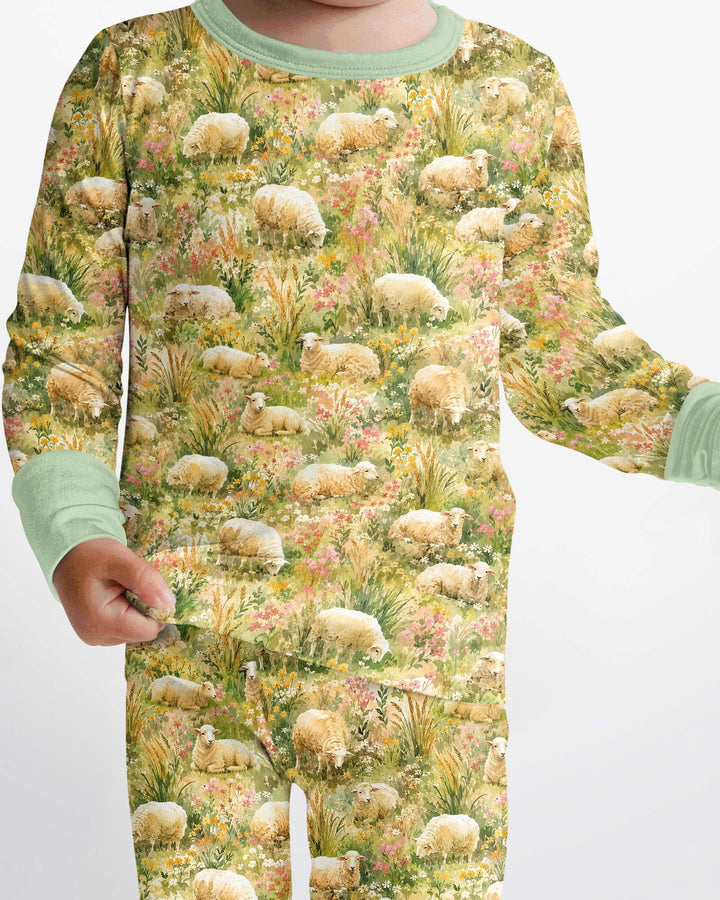 Zweiteiliges Langarm-Pyjama-Set mit Sommerfrüchten