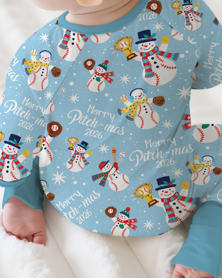 Baseball Christmas Non-custom Version Bamboo Convertible Zippy