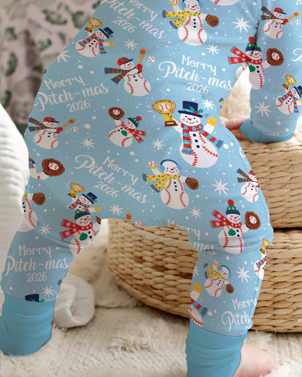Baseball Christmas Non-custom Version Bamboo Convertible Zippy