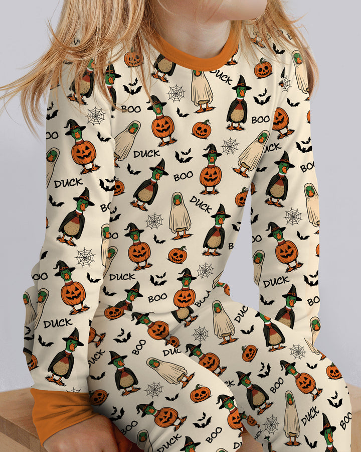 Duck Duck Boo Bamboo Two Piece Long Sleeve Pajama Set