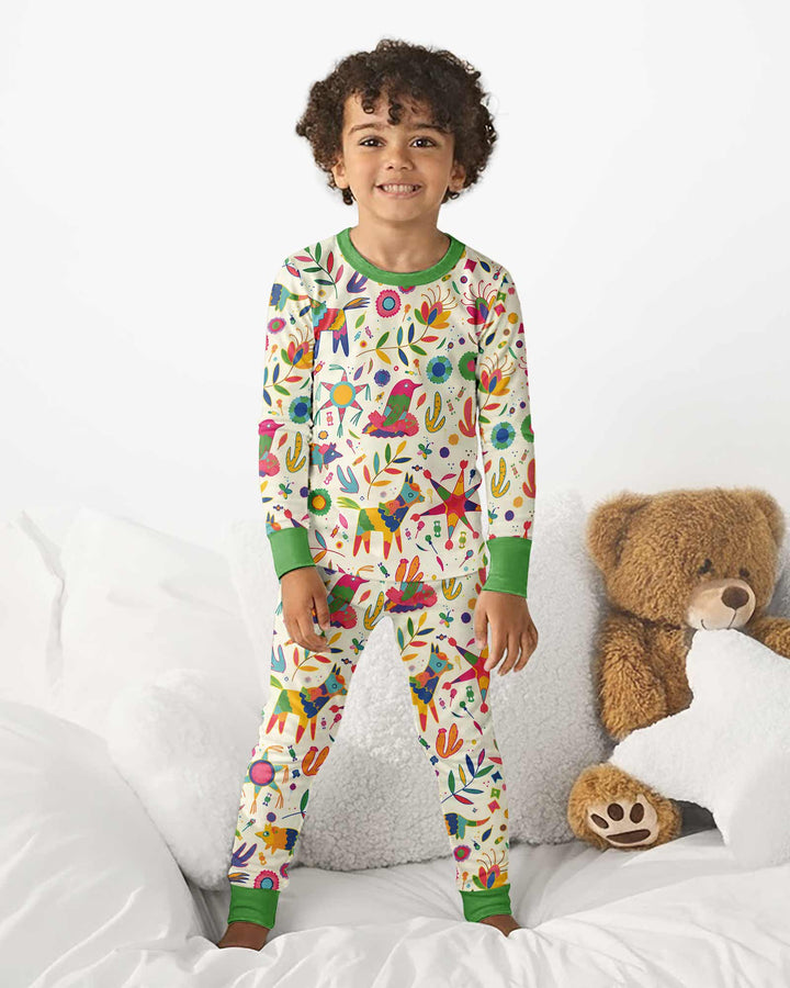 Party Piñatas Bamboo Two Piece Long Sleeve Pajama Set