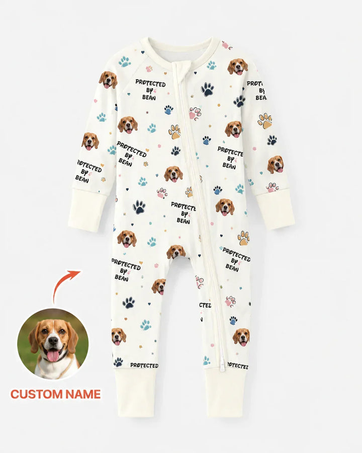 Gerippte Babykleidung mit individuellem Foto - Weich &amp; Skizzenhaft