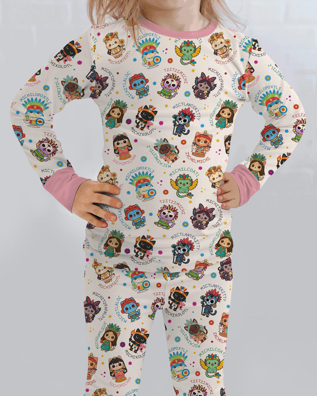 Michi Fiesta Azteca Bamboo Two Piece Long Sleeve Pajama Set